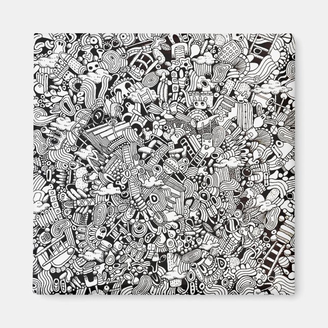 Weird Shapes Detailed Cartoon Magnet (Framsidan)