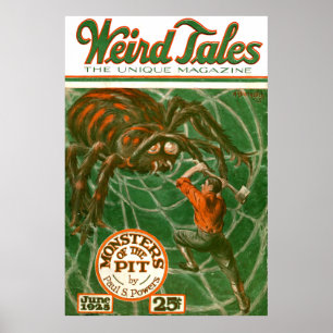 Weird Tales 1925 Omslag - Monsters of the Pit  Poster