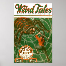 Weird Tales 1925 Omslag - Monsters of the Pit Poster