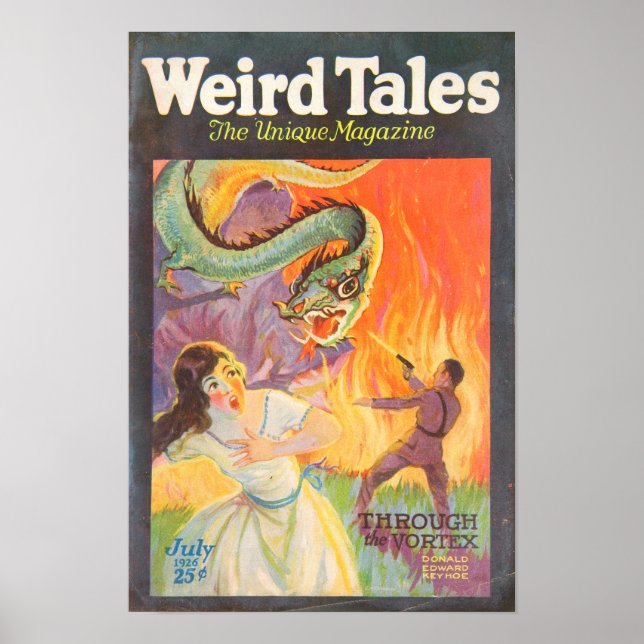 Weird Tales Through the Vortex 1926 Cover Poster (Framsidan)