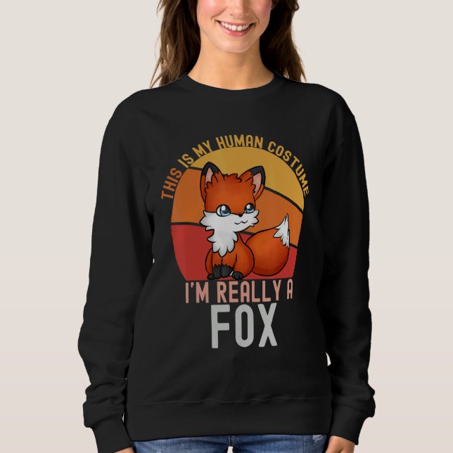 Weird This is My Human Costume I'm Really A Fox    T Shirt (Framsida)