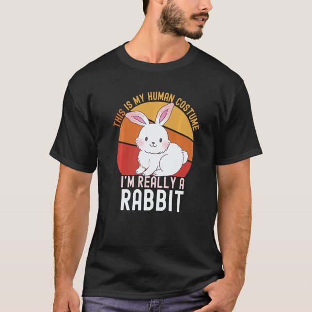 Weird This is My Human Costume I'm Really A Rabbi  T Shirt (Framsida)