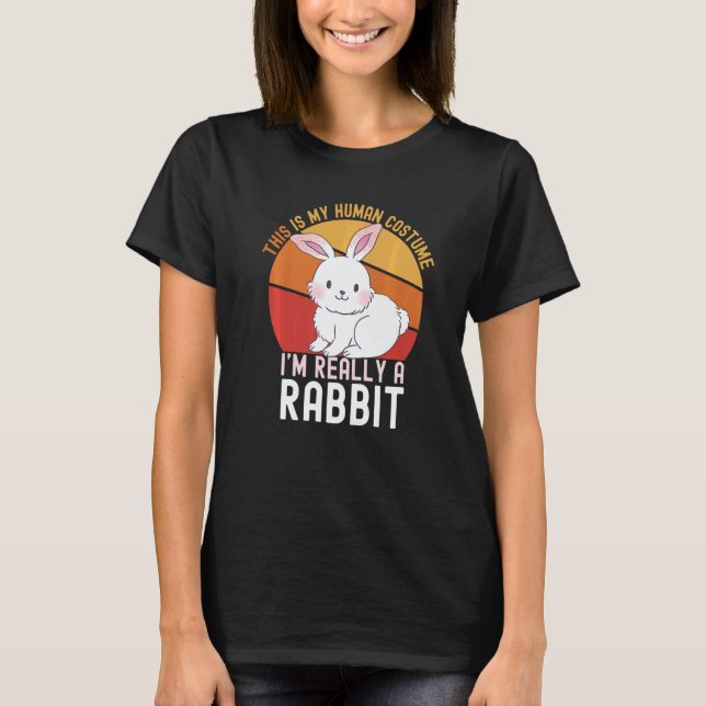 Weird This is My Human Costume I'm Really A Rabbi  T Shirt (Framsida)