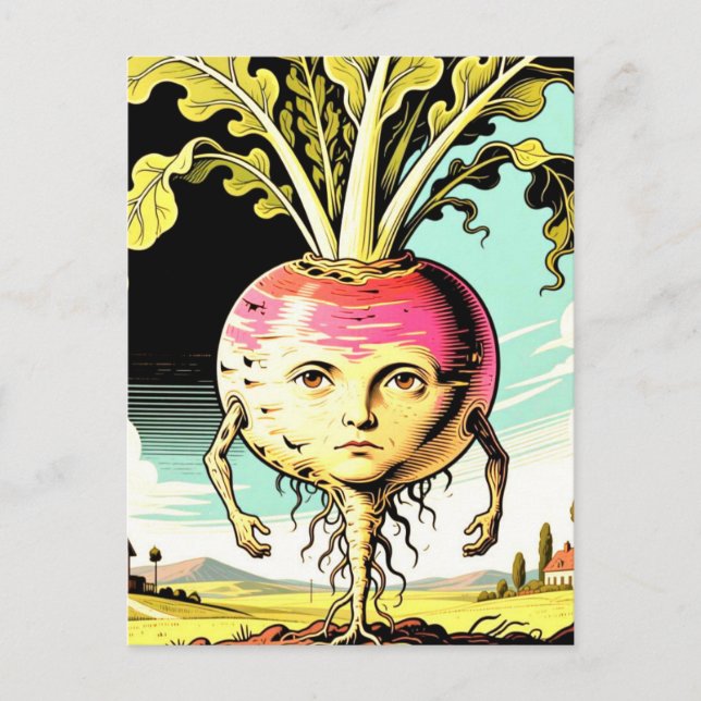 Weird Vegetable Man: Mr. Rutabaga Vykort (Framsida)