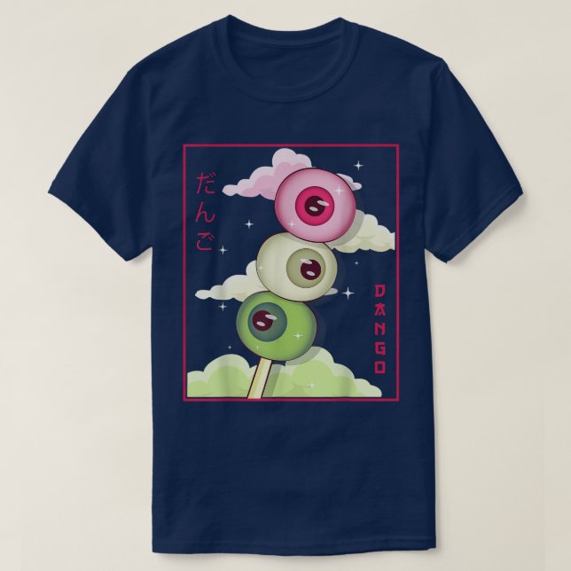 Weirdcore Aesthetic Kawaii Japanska Dango Mochi Ey T Shirt (Design framsida)