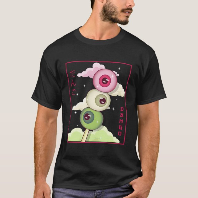 Weirdcore Aesthetic Kawaii Japanska Dango Mochi Ey T Shirt (Framsida)