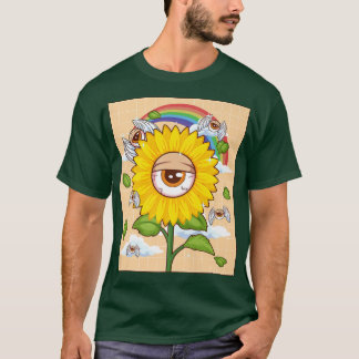 Weirdcore Aesthetic Kawaii Sunsun Öga Winged Ey T Shirt