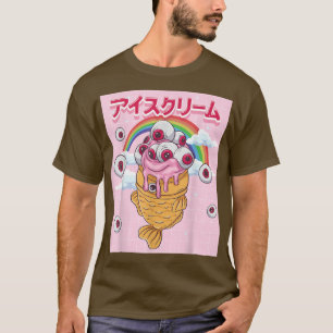 Weirdcore Aesthetic Kawaii Taiyaki Ice Cream Cone T Shirt