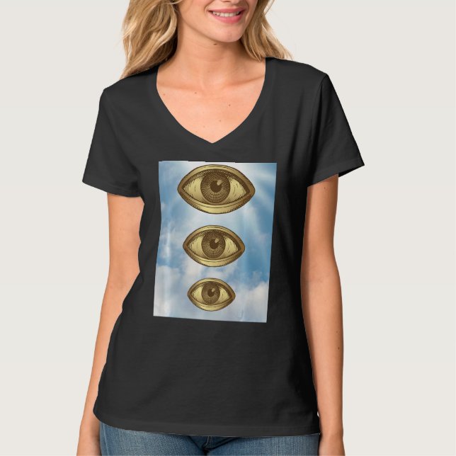 Weirdcore Aesthetic Oddcore Creepy Ögon Strangecor T Shirt (Framsida)