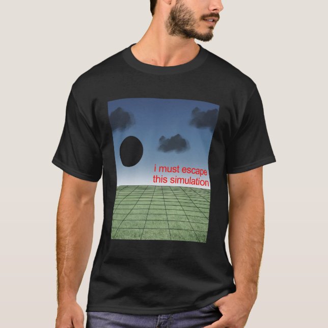 Weirdcore Aesthetic Simulation Gamer Nostalgiacore T Shirt (Framsida)
