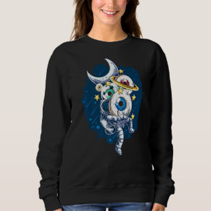 Weirdcore Aesthetic Space Astronaut Eyeball Planet T Shirt