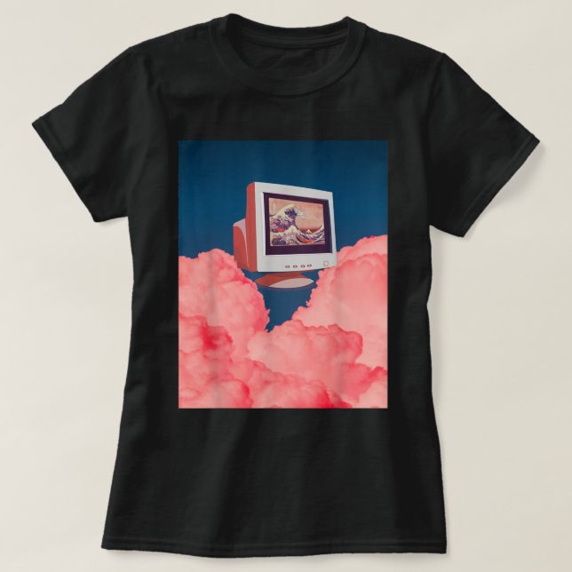 Weirdcore Dreamcore Aesthetic Rosa Vaporwave Old C T Shirt (Design framsida)