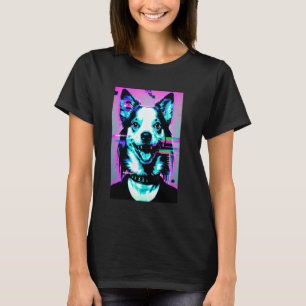 Weirdcore Hund Glitch Trippy Vaporwave Alt Harajuk T Shirt