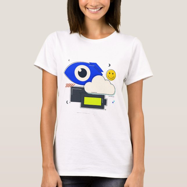 Weirdcore Kaos Ikoner T-shirt (Framsida)