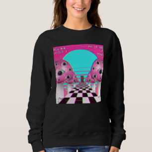 Weirdcore Vaporwave Aesthetic Mushroom Ögon Retro T Shirt