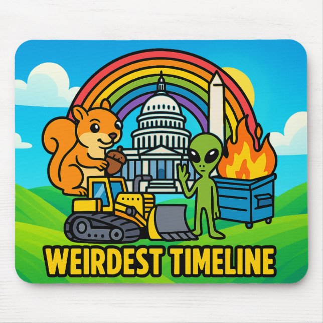 Weirdest Timeline Mousepad by Phil Elmore Musmatta (Framsidan)