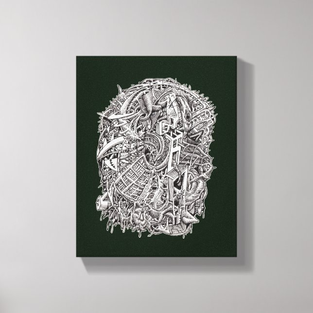 Weirdhead av Brian Benson Canvastryck (Framsida)