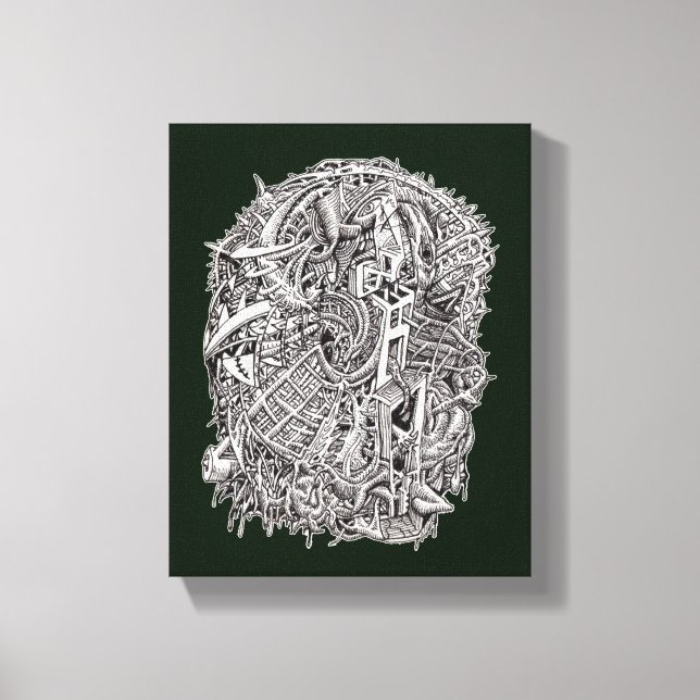 Weirdhead av Brian Benson Canvastryck (Framsida)