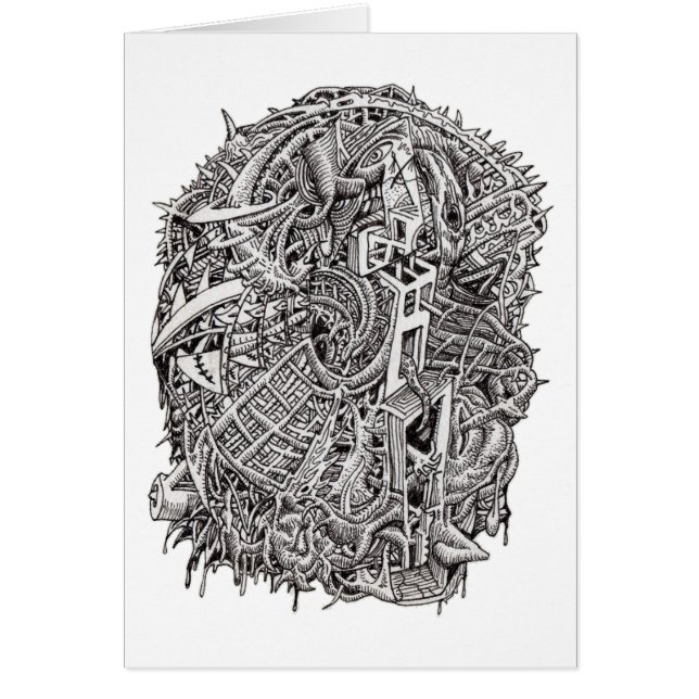 Weirdhead av Brian Benson Hälsningskort (Framsidan)