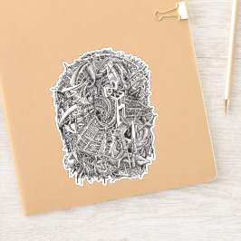 Weirdhead, av Brian Benson Vinyl Sticker Klistermärken