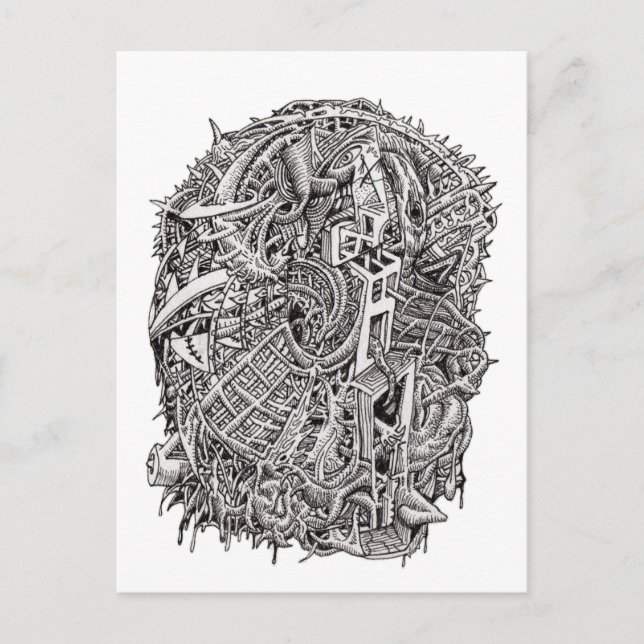 Weirdhead av Brian Benson Vykort (Framsida)