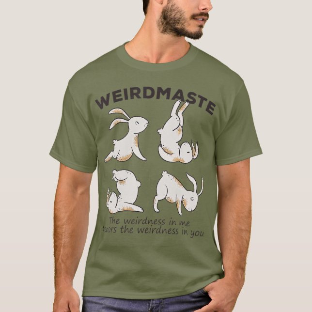 Weirdmaste Definition Bunny Rabbits Funny Yoga T Shirt (Framsida)