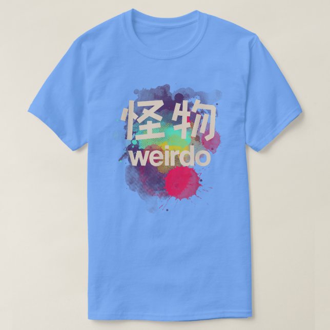 Weirdo in Kanji (Japanska Brev) T-Shirt (Design framsida)