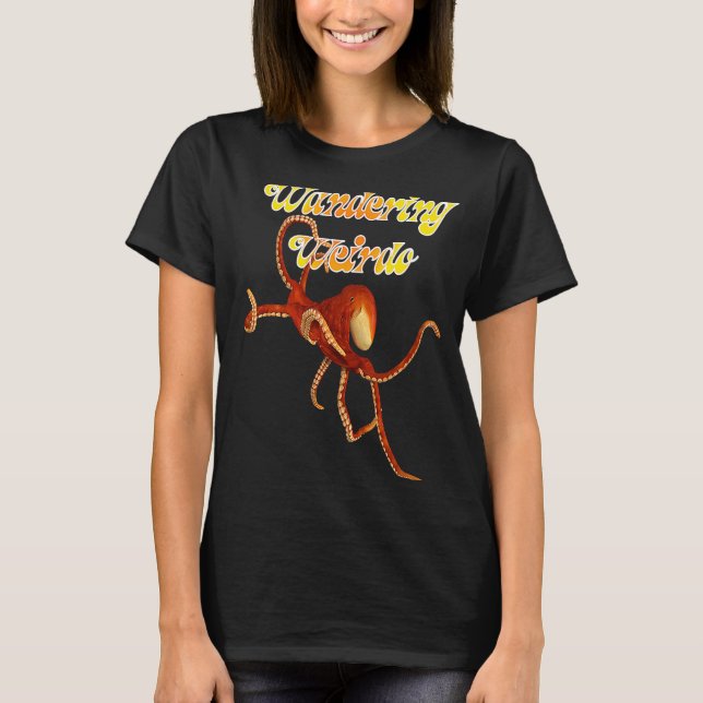 Weirdo Octopus på en tropisk vaccination T Shirt (Framsida)