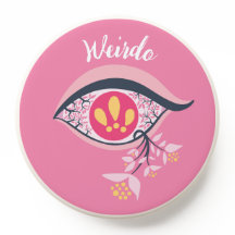 Weirdo Trippy Öga Rosa Blommigt Psychedelic