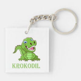 weiß grün Krokodil Cartoon