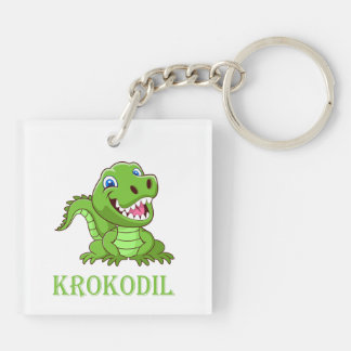weiß grün Krokodil Cartoon