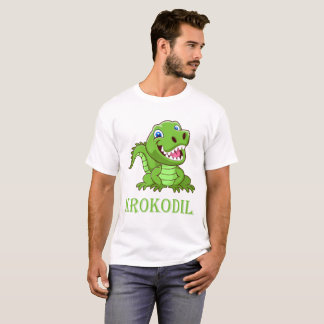 weiß Krokodil T Shirt