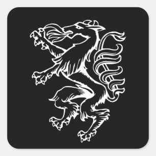 Weiss Steiermark Österreich Panther Wappen Fyrkantigt Klistermärke