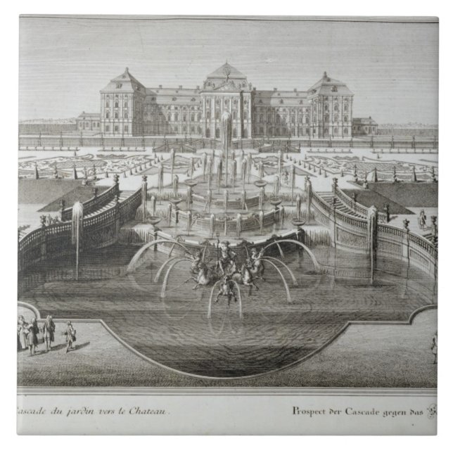 Weissenstein beskådar in mot slottet från puben kakelplatta (Framsidan)