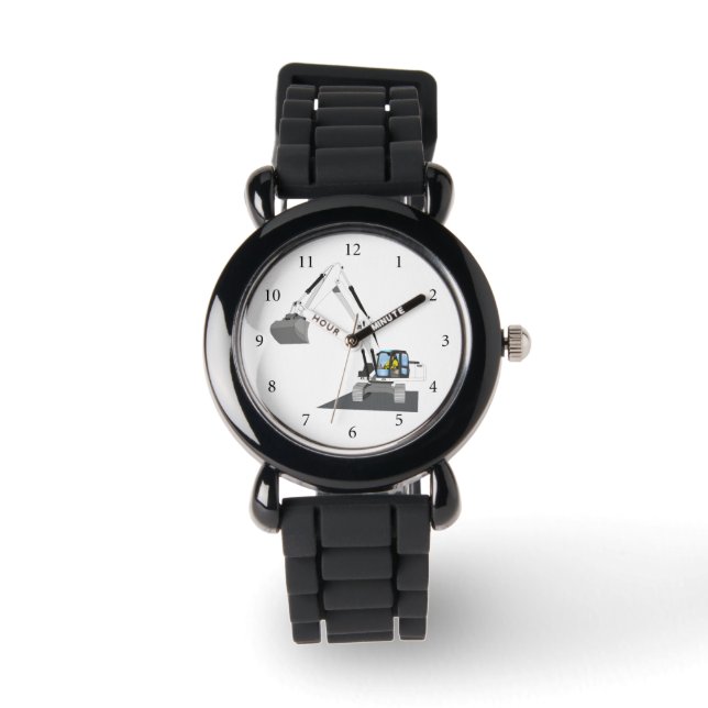 weißer Kettenbagger Armbandsur (Framsida)