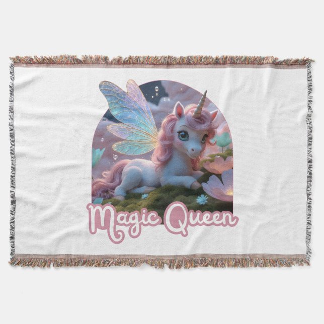 Weißes Einhorn mit Flügeln - Magic Queen Filt (Framsidan)