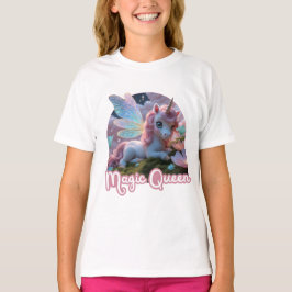 Weißes Einhorn mit Flügeln - Magic Queen T Shirt