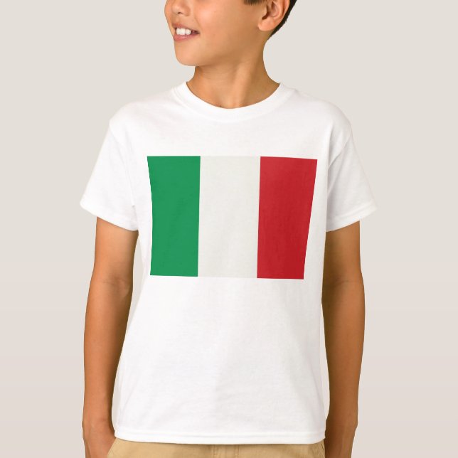 weißes Kindershirt mit Italien Fahne T-shirt (Framsida)