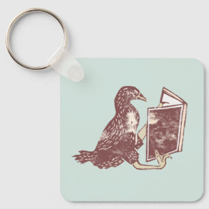 Weka Bird Reading a bok Nyckelring