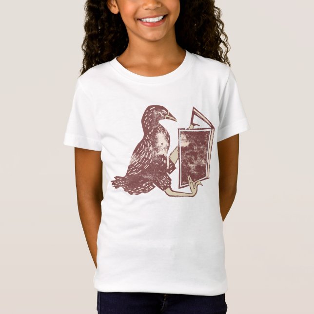 Weka Bird Reading a bok T Shirt (Framsida)