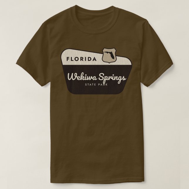Wekiwa Vår State Park Florida Välkomstskylt T Shirt (Design framsida)