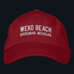 Weko Beach Michigan Embroidered Hat Broderad Keps<br><div class="desc">Weko Beach,  Bridgman Michigan Embroidered Baseball Hat</div>