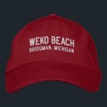 Weko Beach Michigan Embroidered Hat Broderad Keps<br><div class="desc">Weko Beach,  Bridgman Michigan Embroidered Baseball Hat</div>