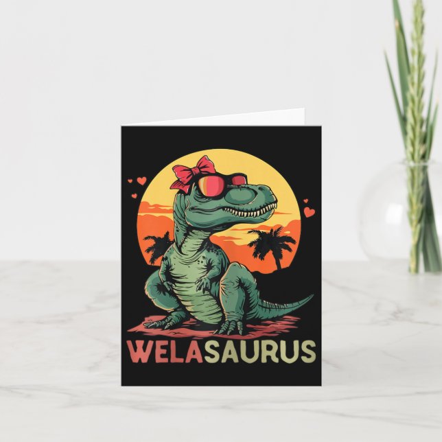 Welasaurus Dino Dinosaur Wela-saurus T-rex Mamma Kort (Framsida)