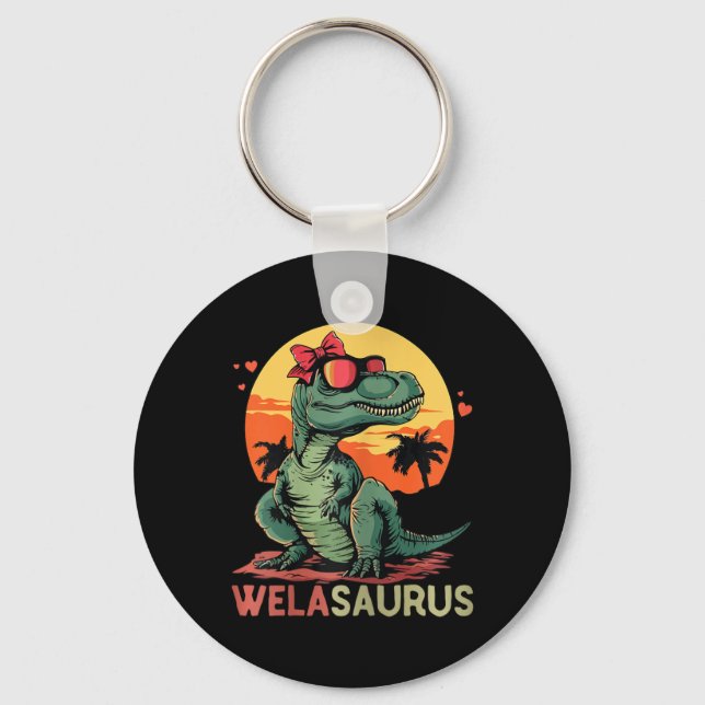 Welasaurus Dino Dinosaur Wela-saurus T-rex Mamma Nyckelring (Framsida)