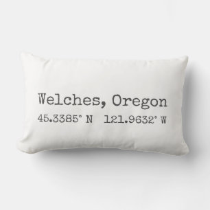 Welches, Oregon Kartkoordinater Lumbalpåse Lumbarkudde