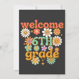 welcome 6th grade, first day of school, welcome inbjudningar