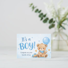 Welcome Baby Boy – A Bundle of Joy Anteckningskort