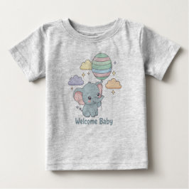 Welcome Baby Elephant Design T Shirt