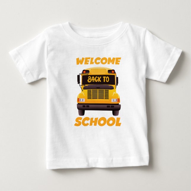 Welcome Back to School Bus Shirt T (Framsida)